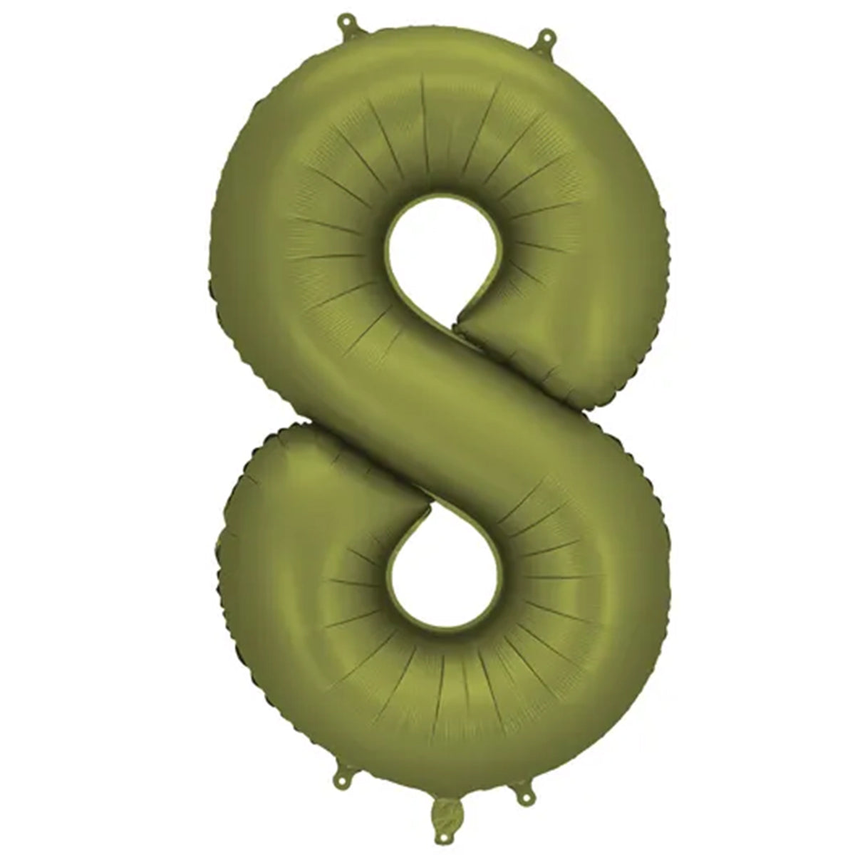 1 Ballon XXL - Cijfer 8 - Olijfgroen