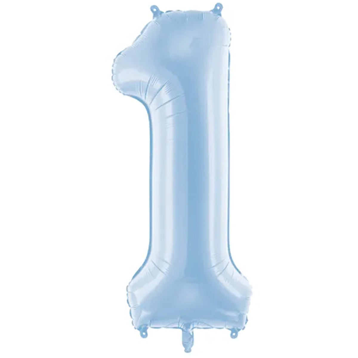 1 Ballon XXL - Cijfer 1 - Hemelsblauw