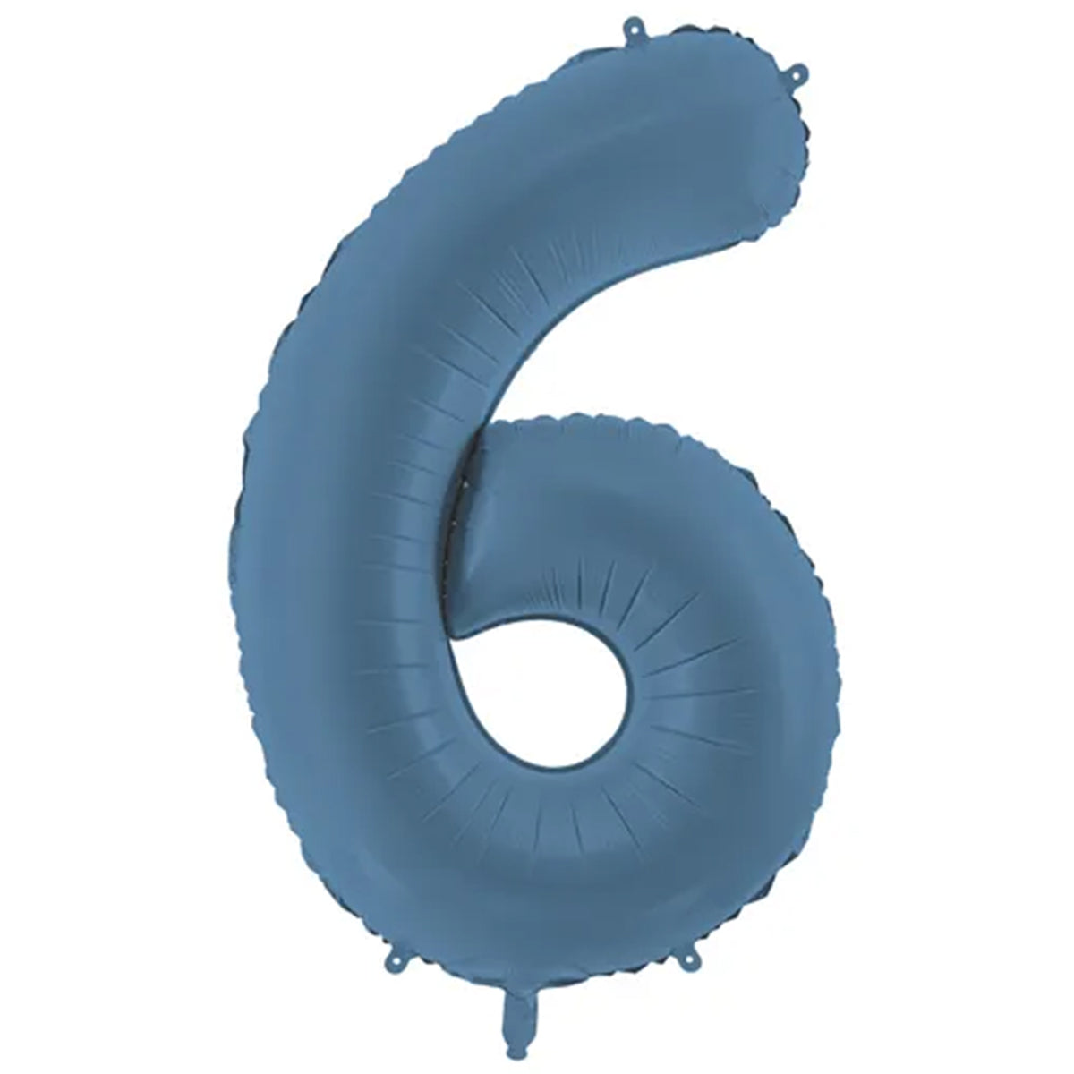 1 Ballon XXL - Cijfer 6 - Misty Blue