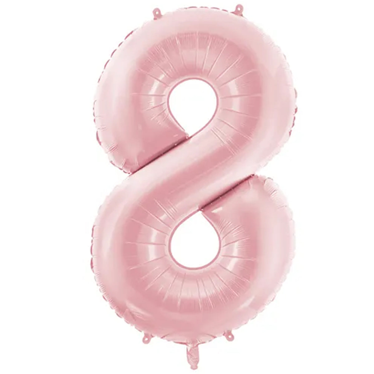 1 Ballon XXL - Cijfer 8 - Lichtroze