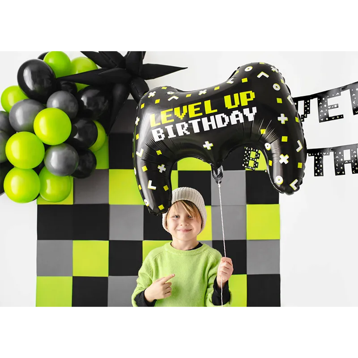 1 Ballon XL - Manette de jeu Anniversaire
