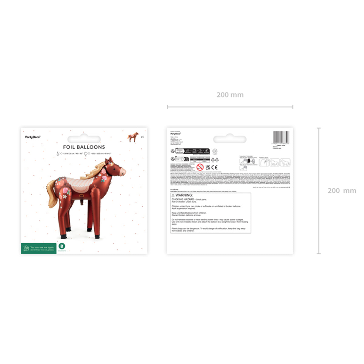 1 Staande Ballon XXL - Paard