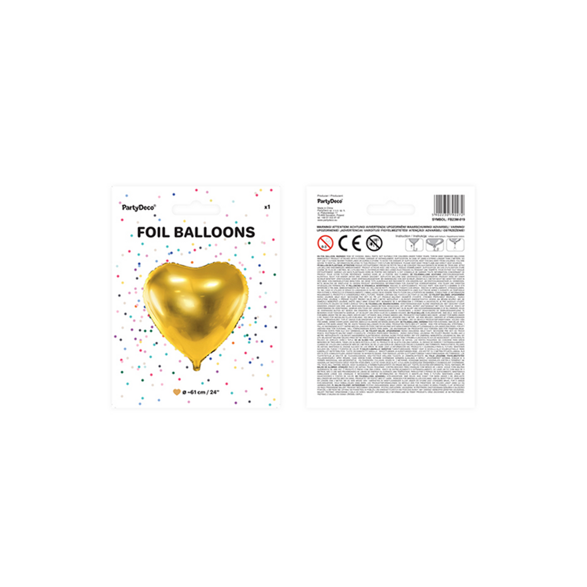 1 ballon XXL - Cœur - Or