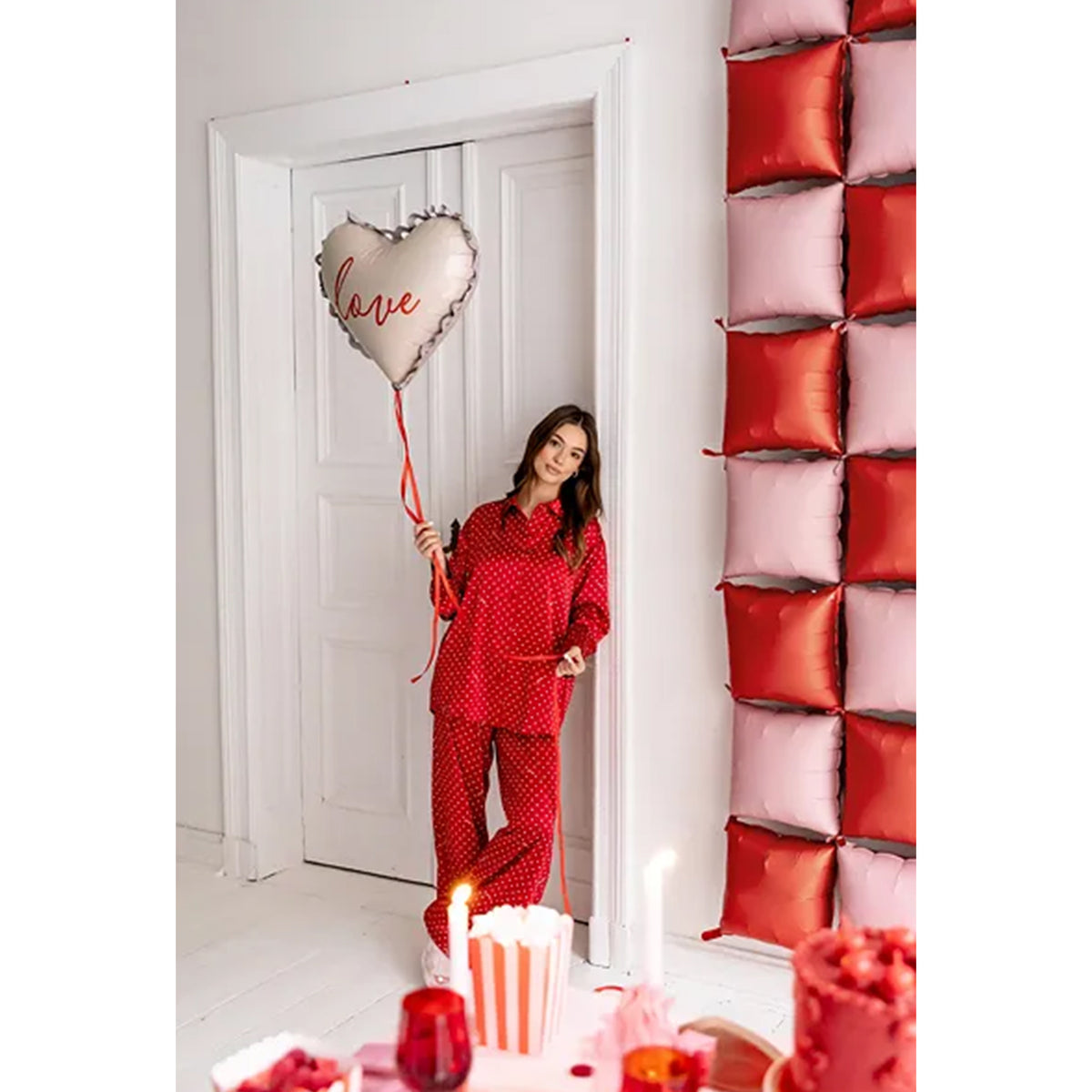 1 Ballon XL - Hart love met ruche