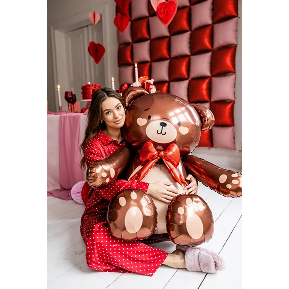 1 Staande Ballon - Teddybeer