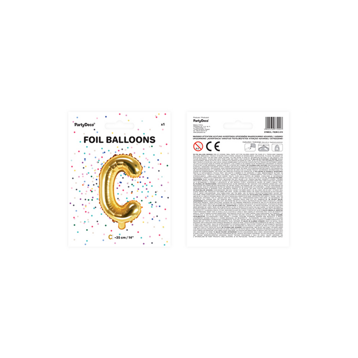 1 Ballon XS - Lettre C - Or