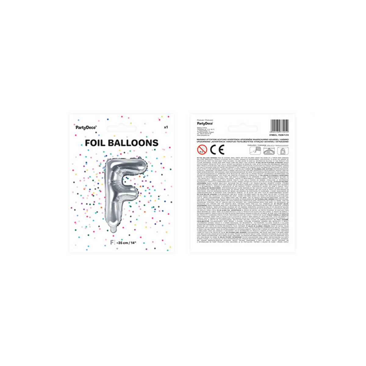 1 Ballon XS - Lettre F - Argenté