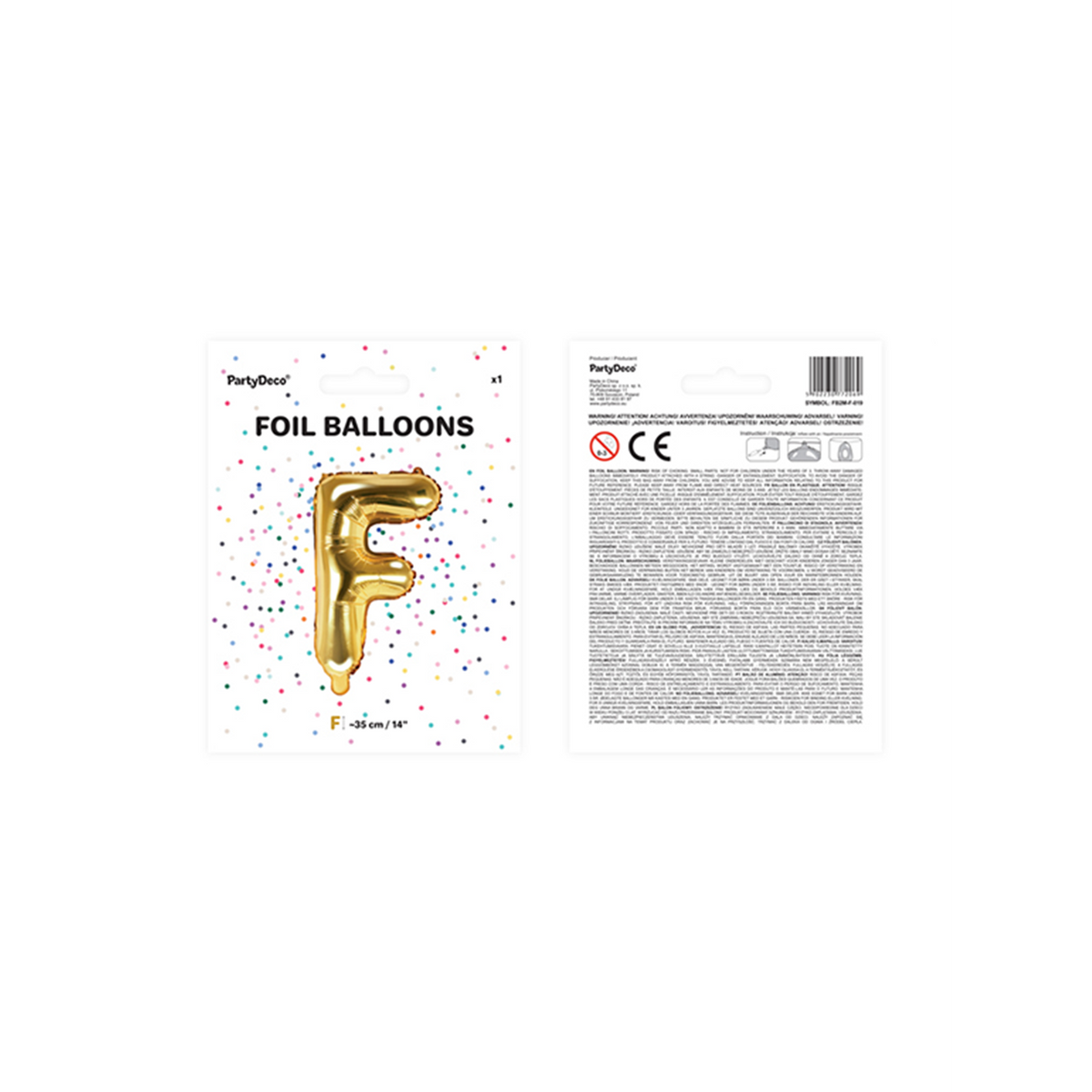 1 Ballon XS - Lettre F - Or