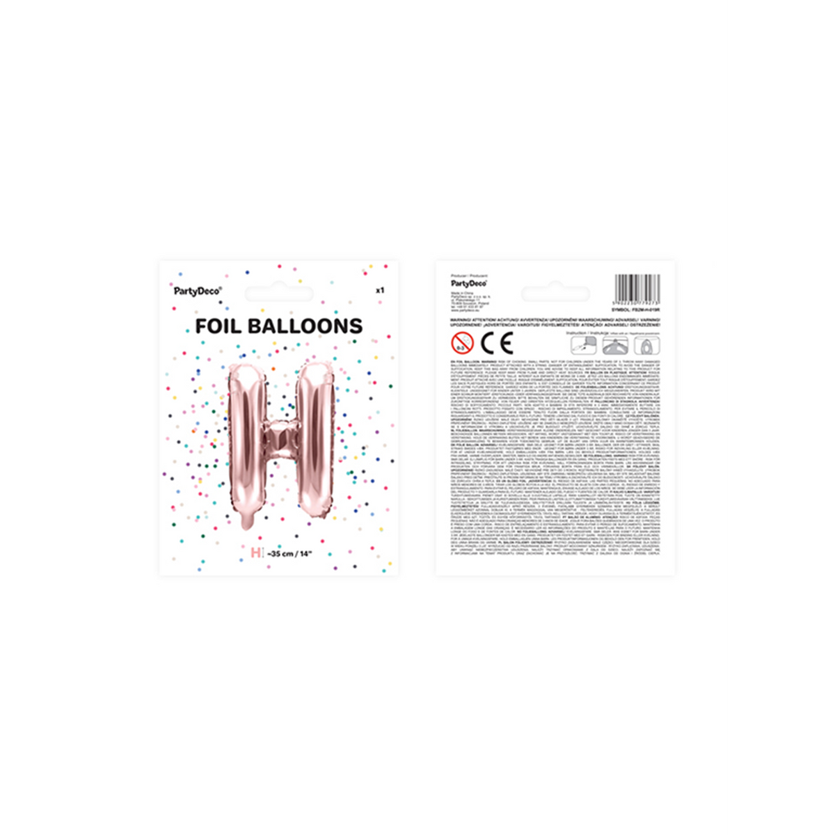 1 Ballon XS - Lettre H - Or rose