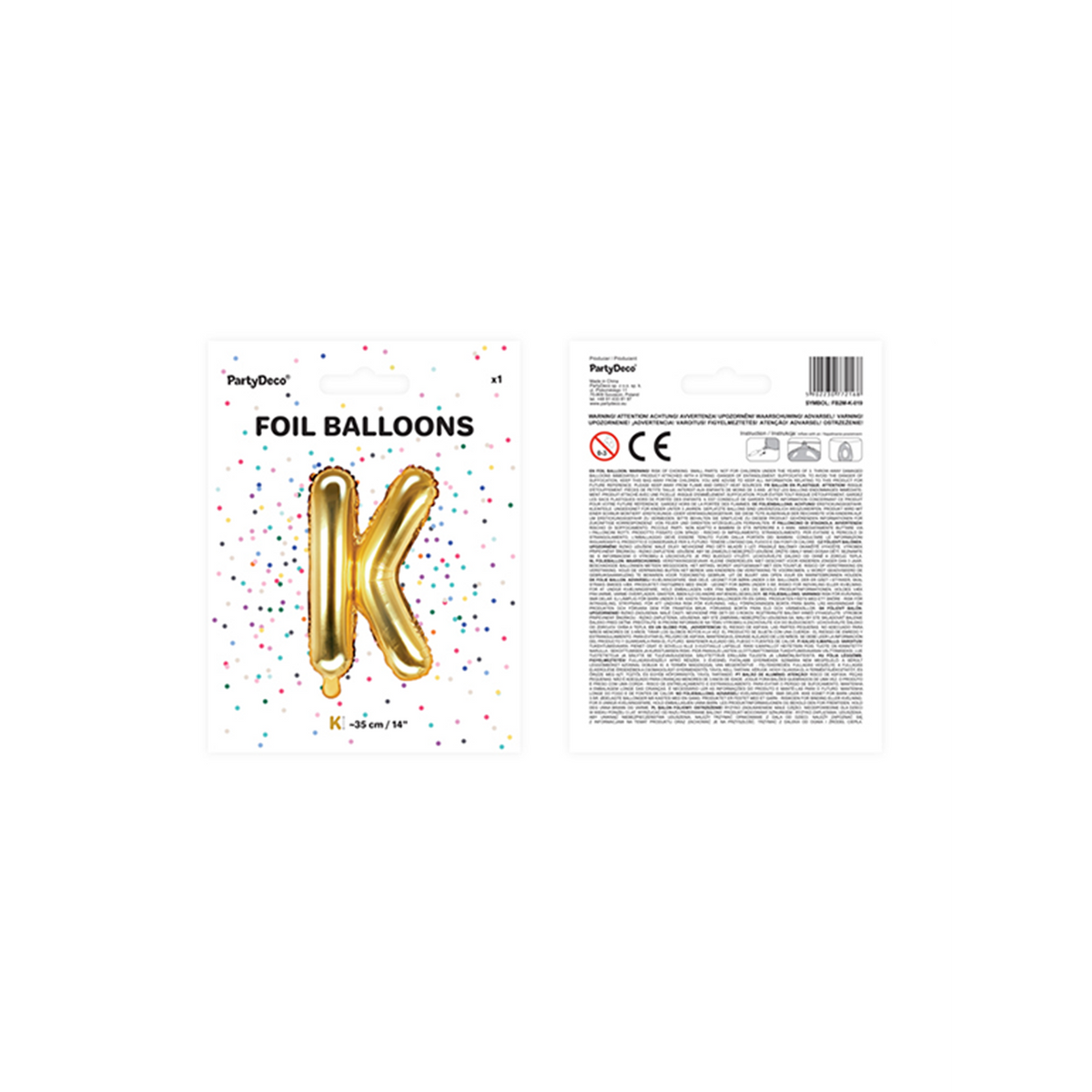 1 Ballon XS - Letter K - Goud