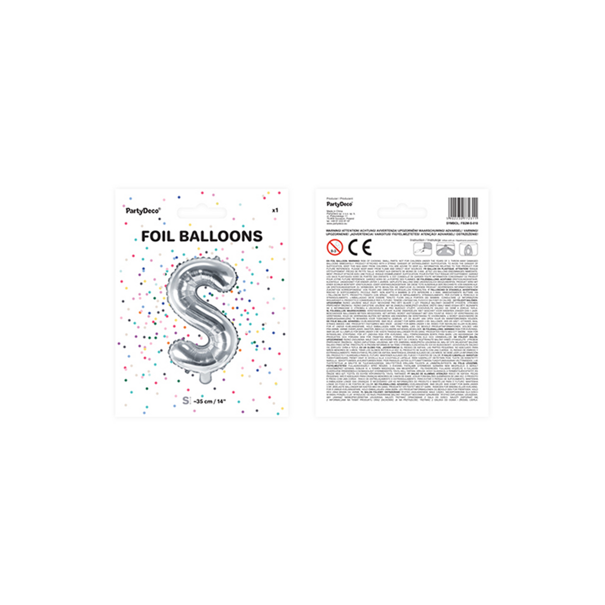 1 Ballon XS - Lettre S - Argent