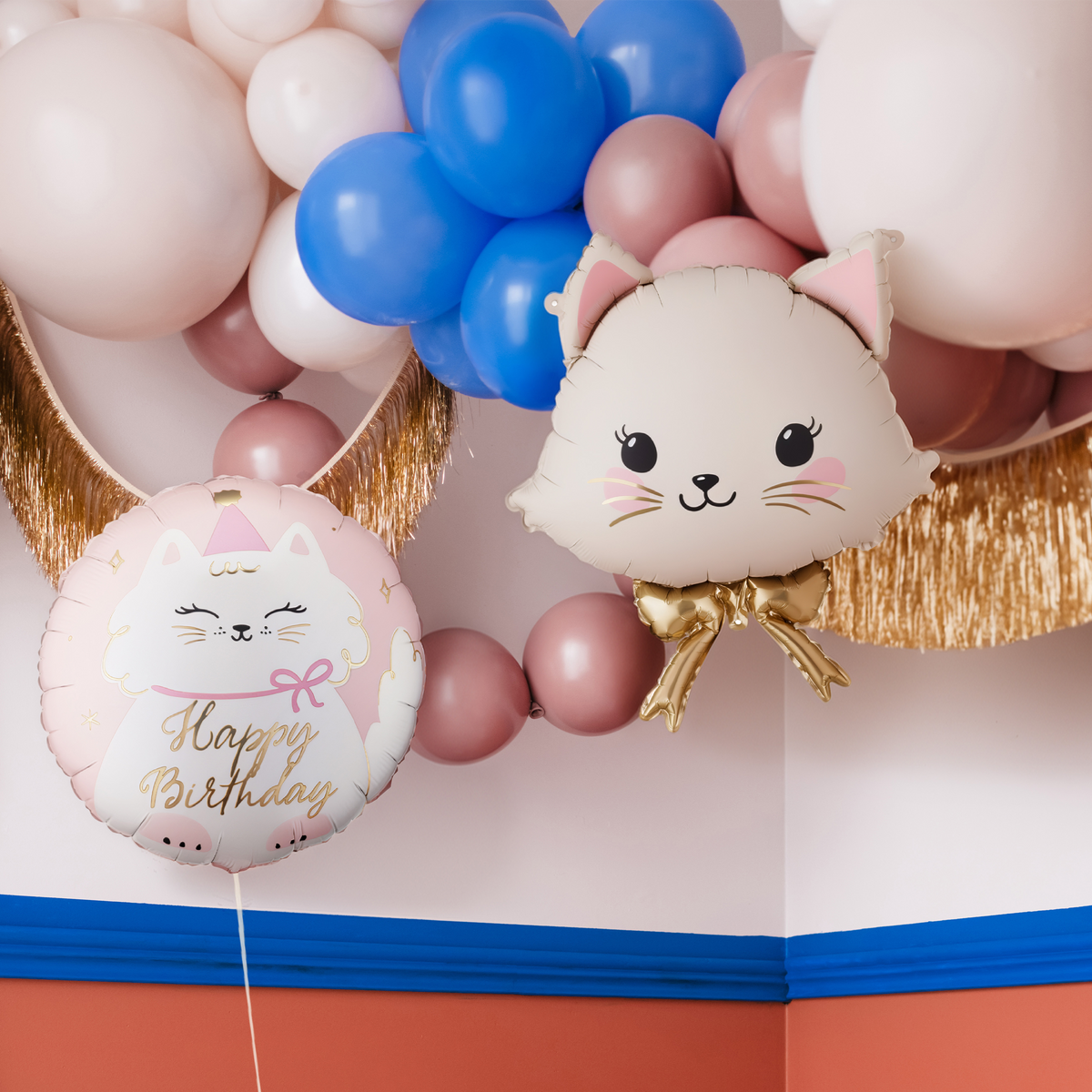 1 Ballon - Chat Rose
