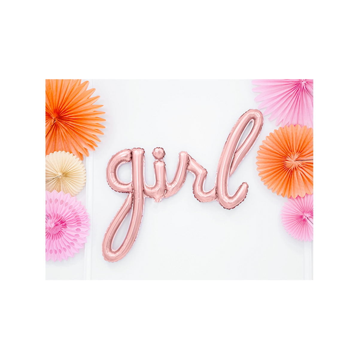 1 Ballon - Inscription - Fille - Or rose