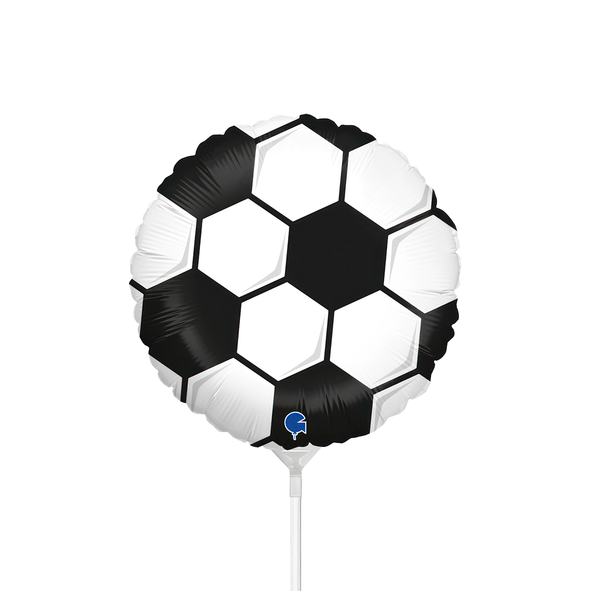 10 Miniballonnen Luchtgevuld - Voetbal Wit (Onverpakt)