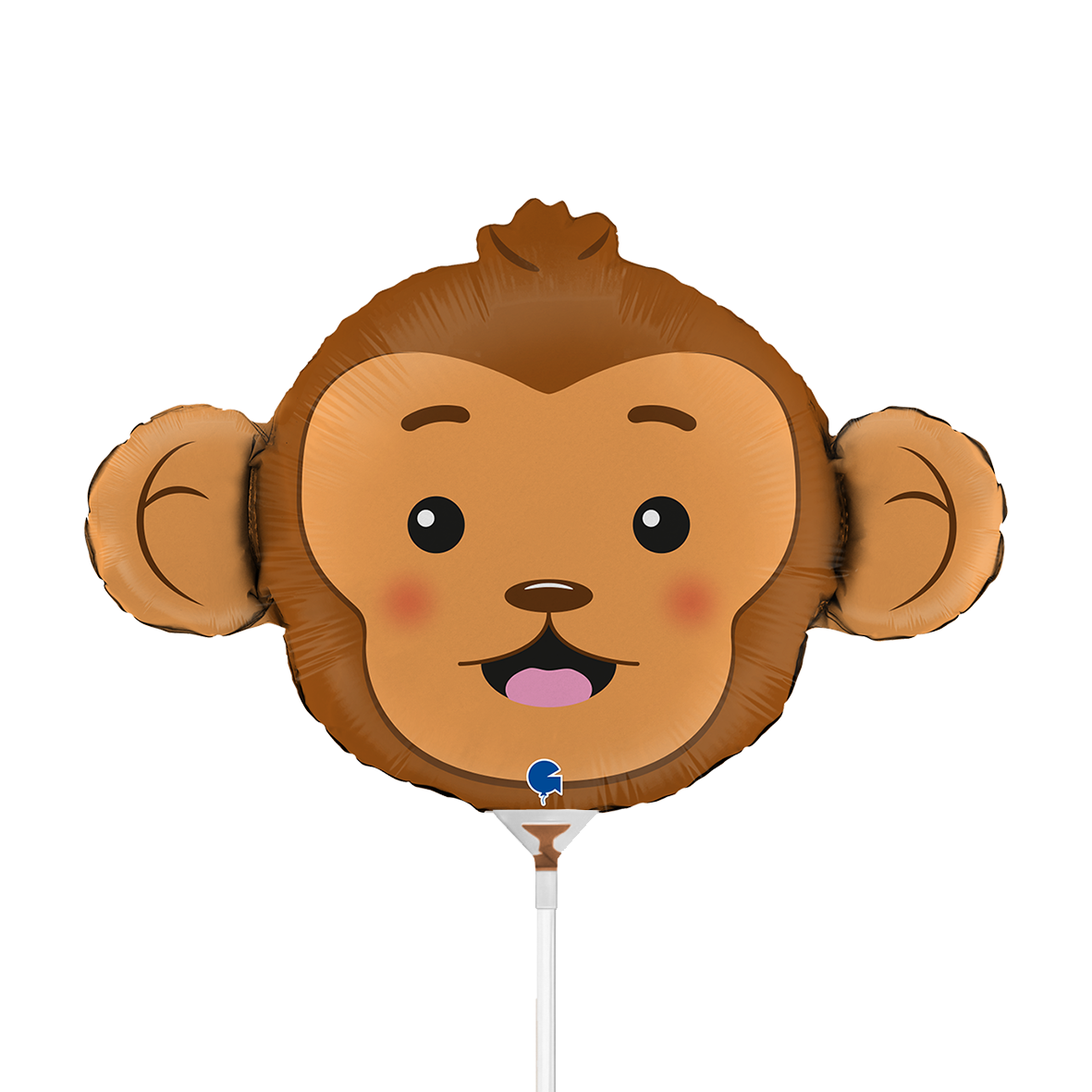 10 mini-ballons gonflés à l'air - Tête de singe (non emballés)