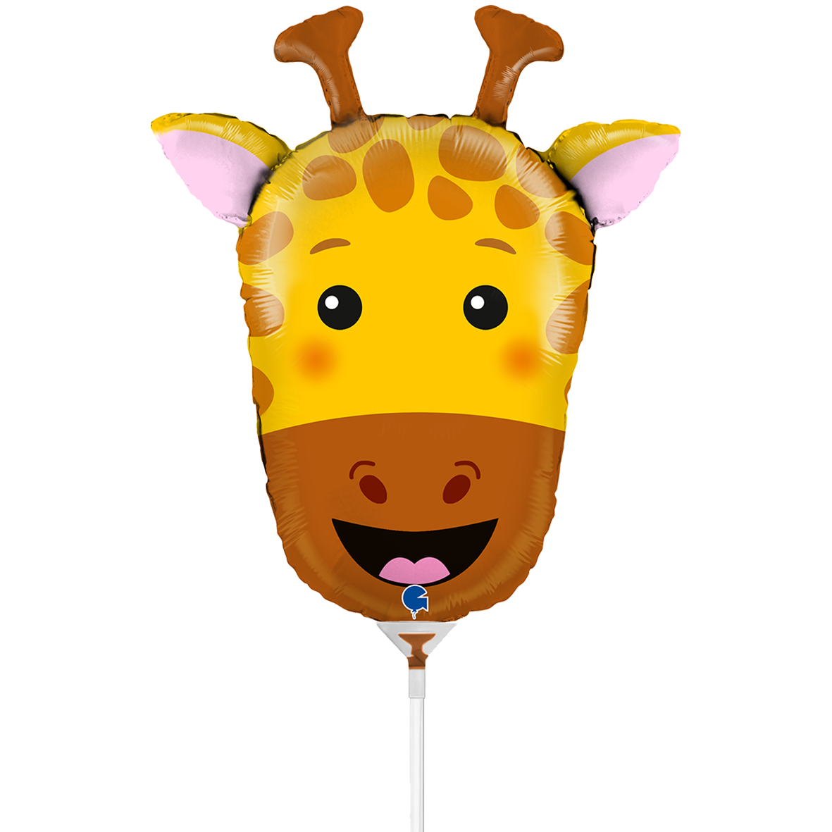 10 Mini ballonnen luchtgevuld - Giraffenkop (onverpakt)