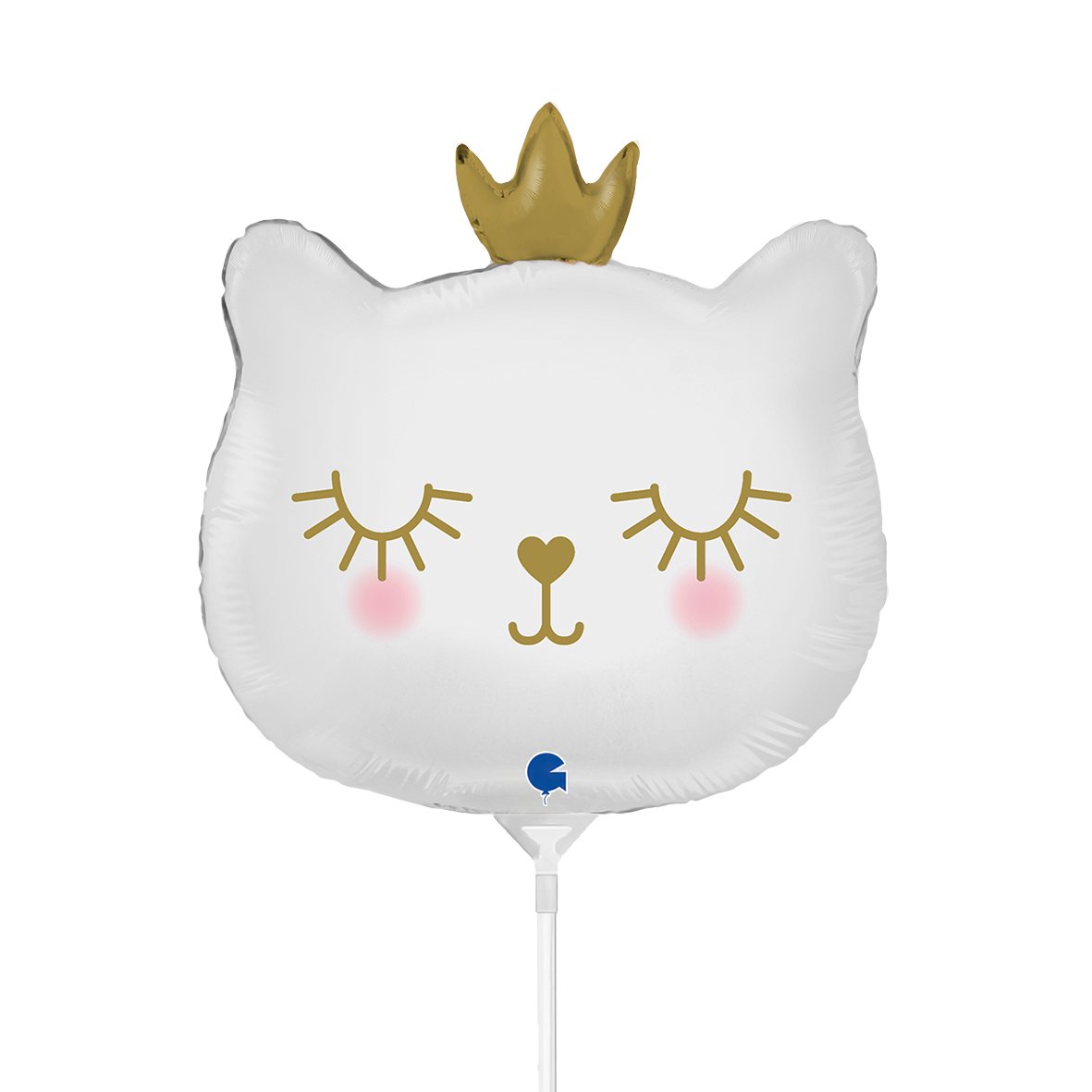 10 Mini-ballonnen luchtgevuld - Kattenprinses - Wit (Onverpakt)