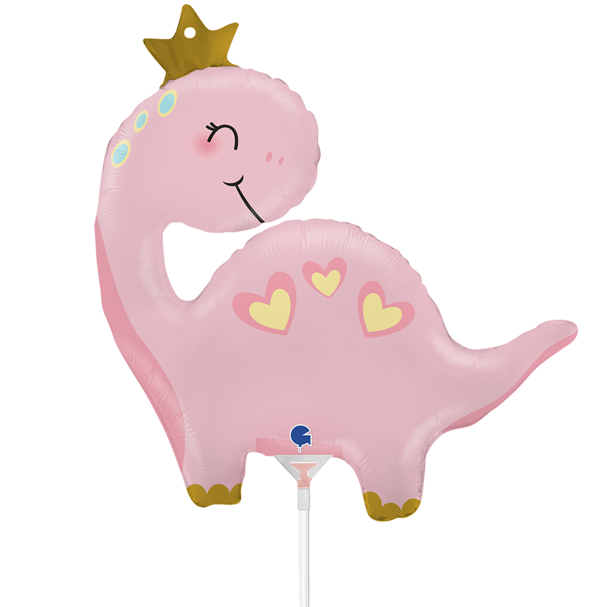 10 mini ballonnen (luchtgevuld) - Roze Dino (onverpakt)