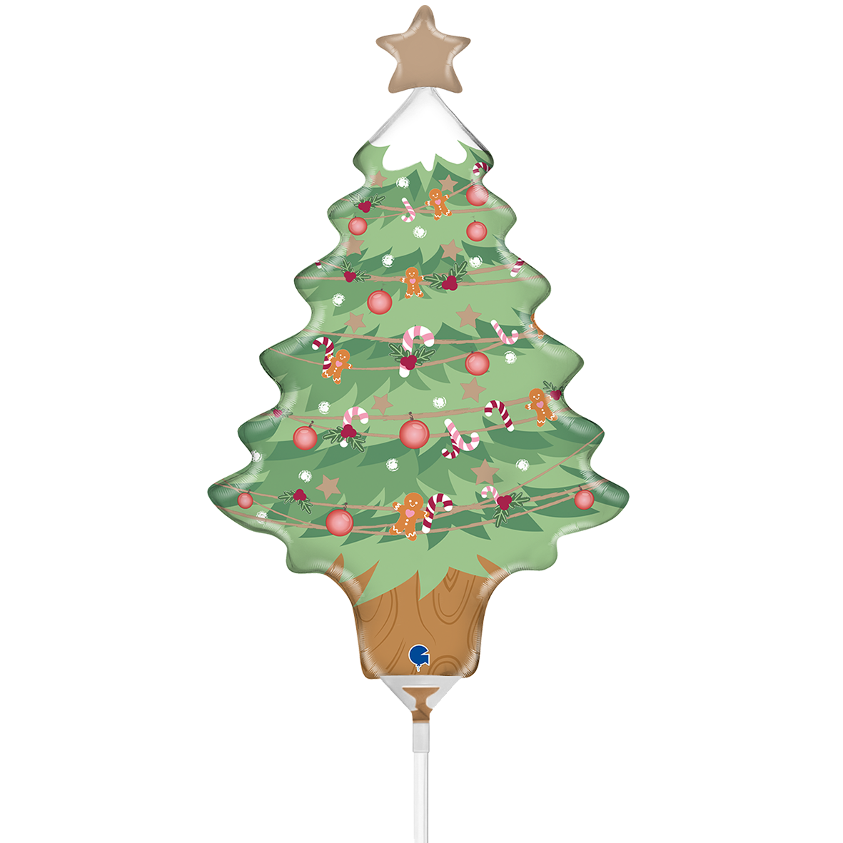 10 Miniballonnen Luchtgevuld - Kerstboom (Onverpakt)
