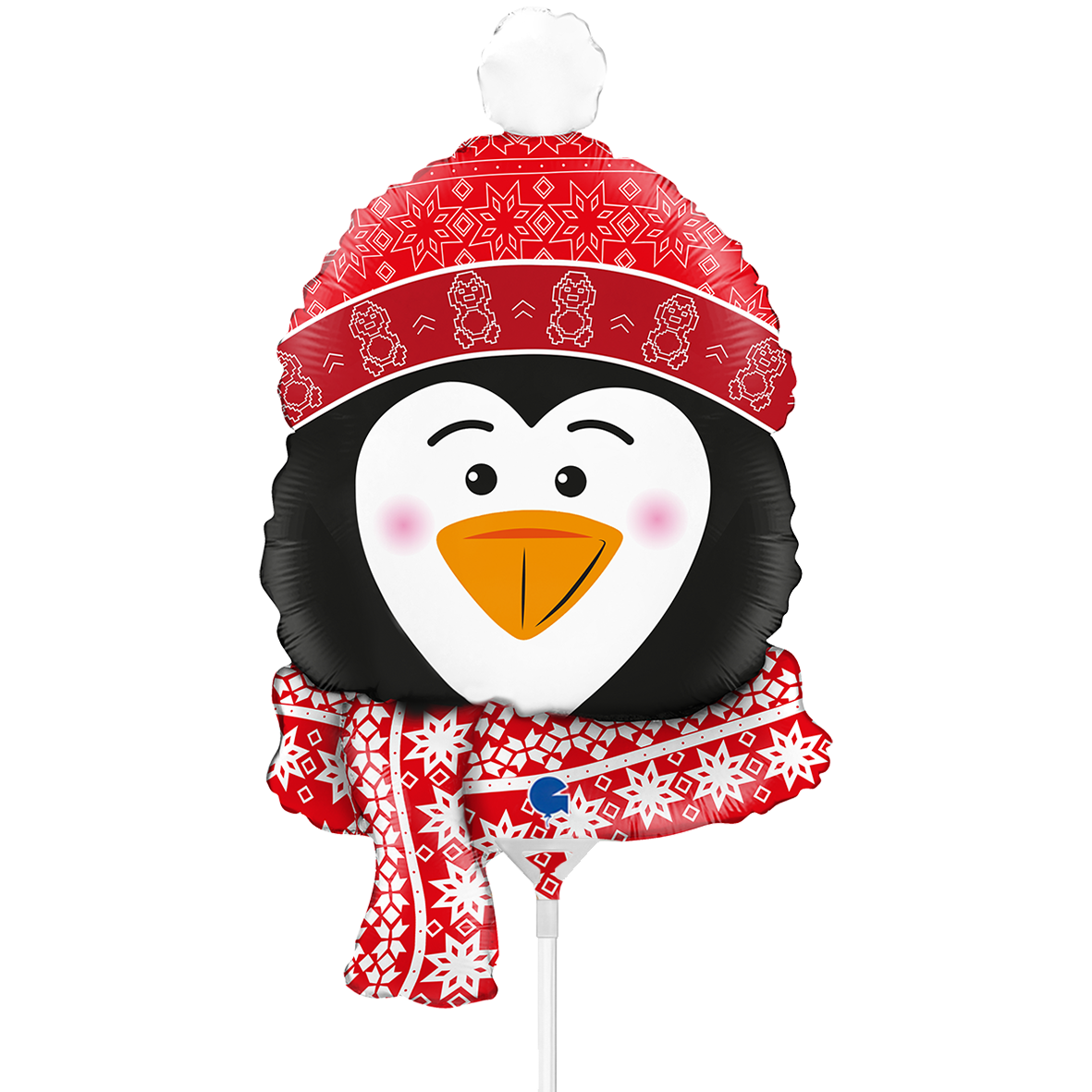 10 Mini-ballons gonflés à l'air - Tête de pingouin mignonne (non emballés)