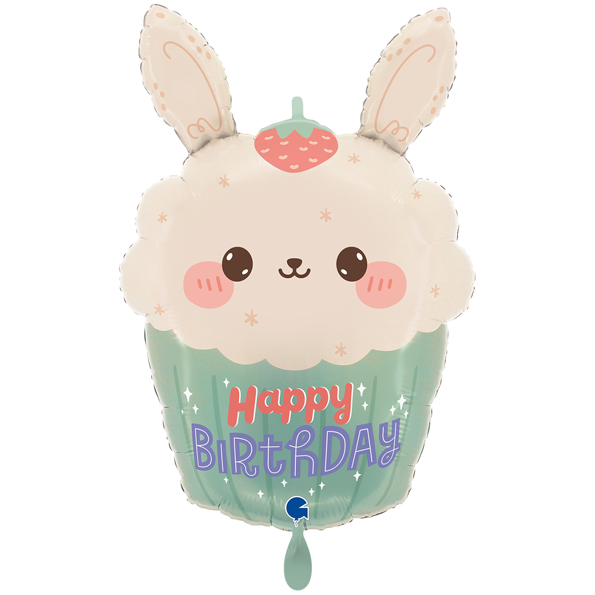 1 ballon XXL - Cupcake Lapin