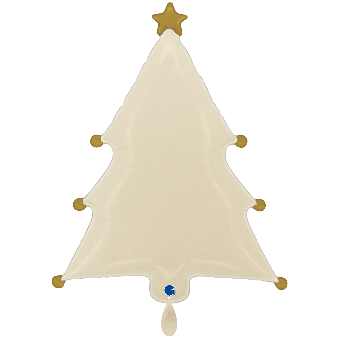 1 ballon XXL - crèmekleurige kerstboom