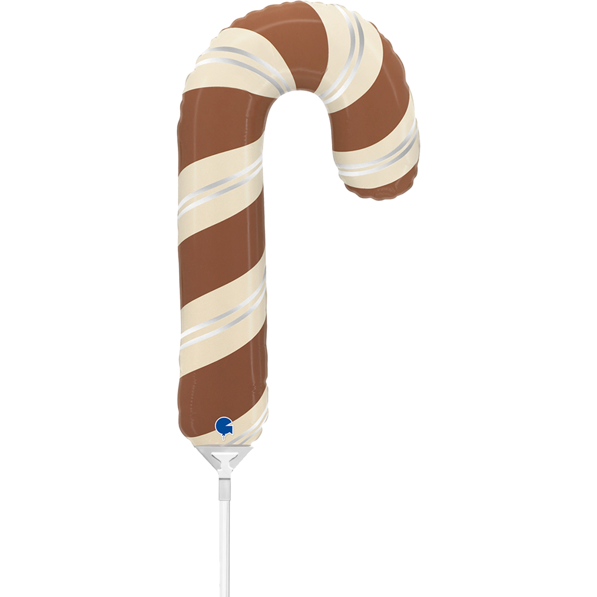 10 mini-ballons non gonflés - satin chocolat canne à sucre mini (non emballé)