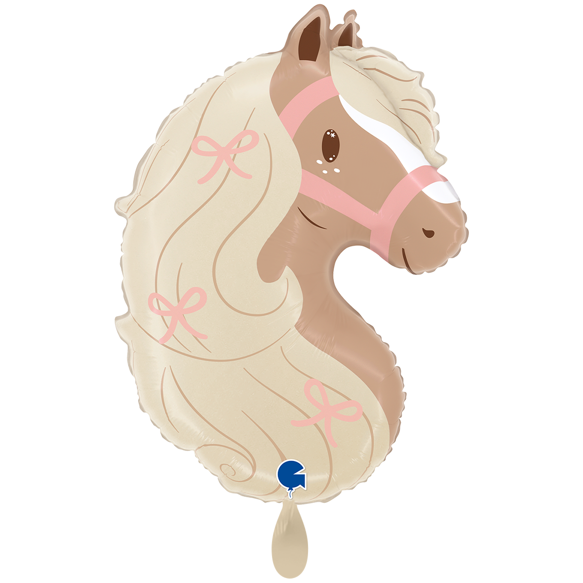 1 Ballon Géant - Tête de Poney Bohème