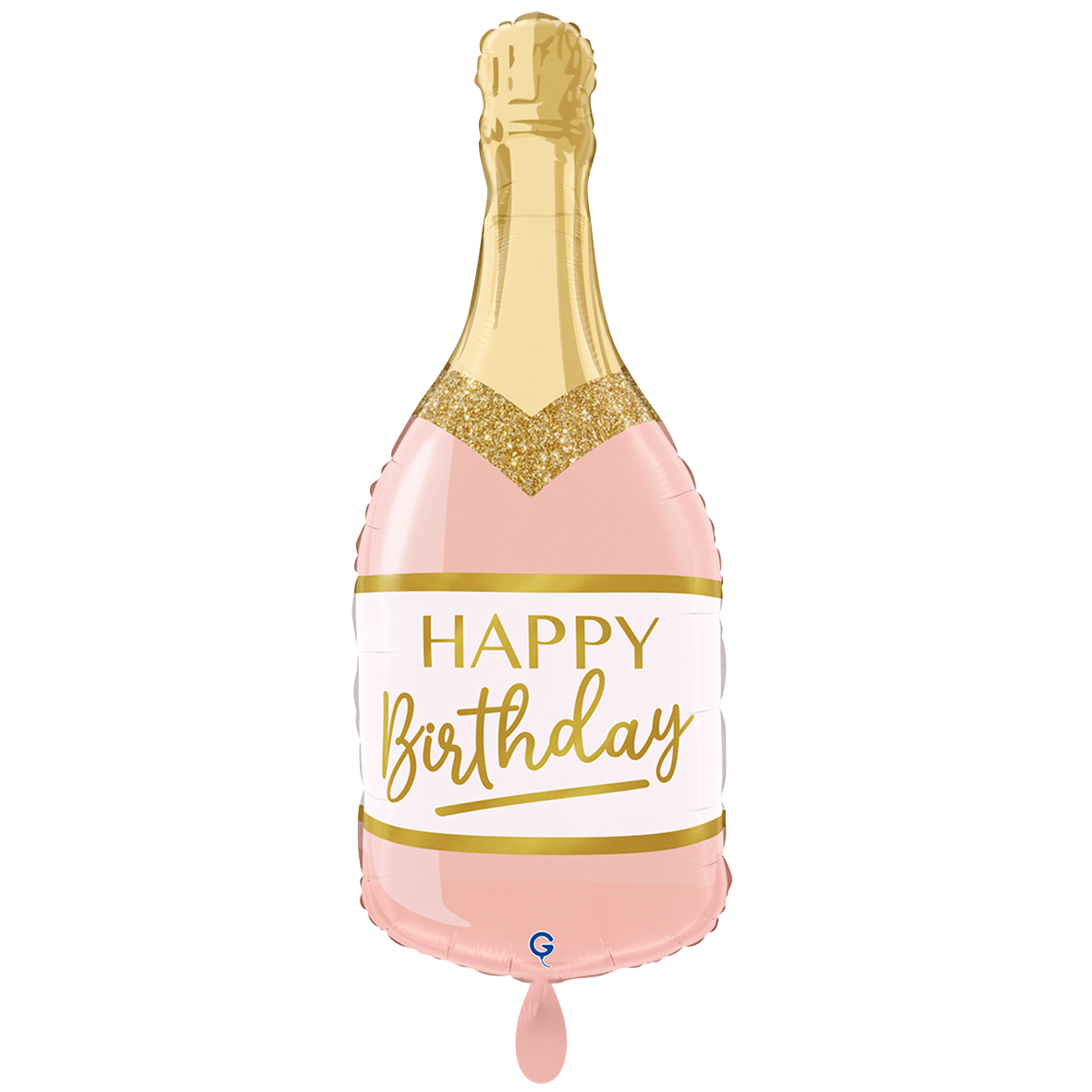 1 Ballon XXL - Rosa Geburtstag Flasche