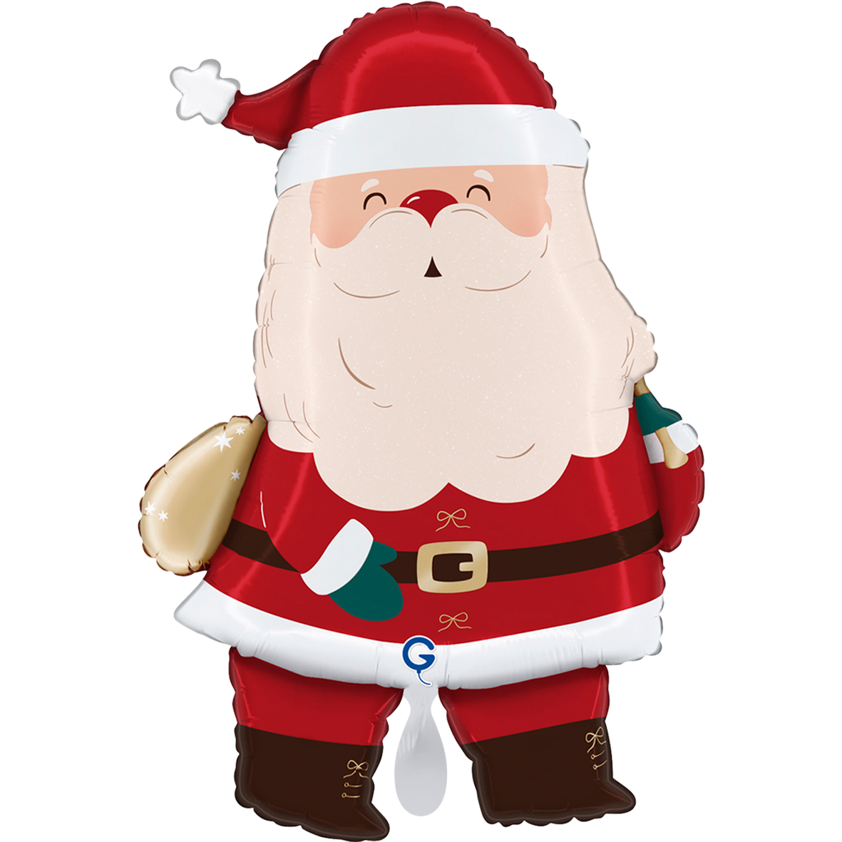 1 ballon XXL - Kerstman