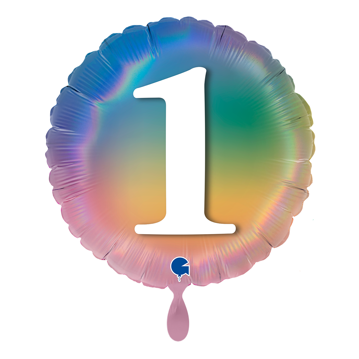 1 Ballon - Joyeux 1 Arc-en-ciel coloré
