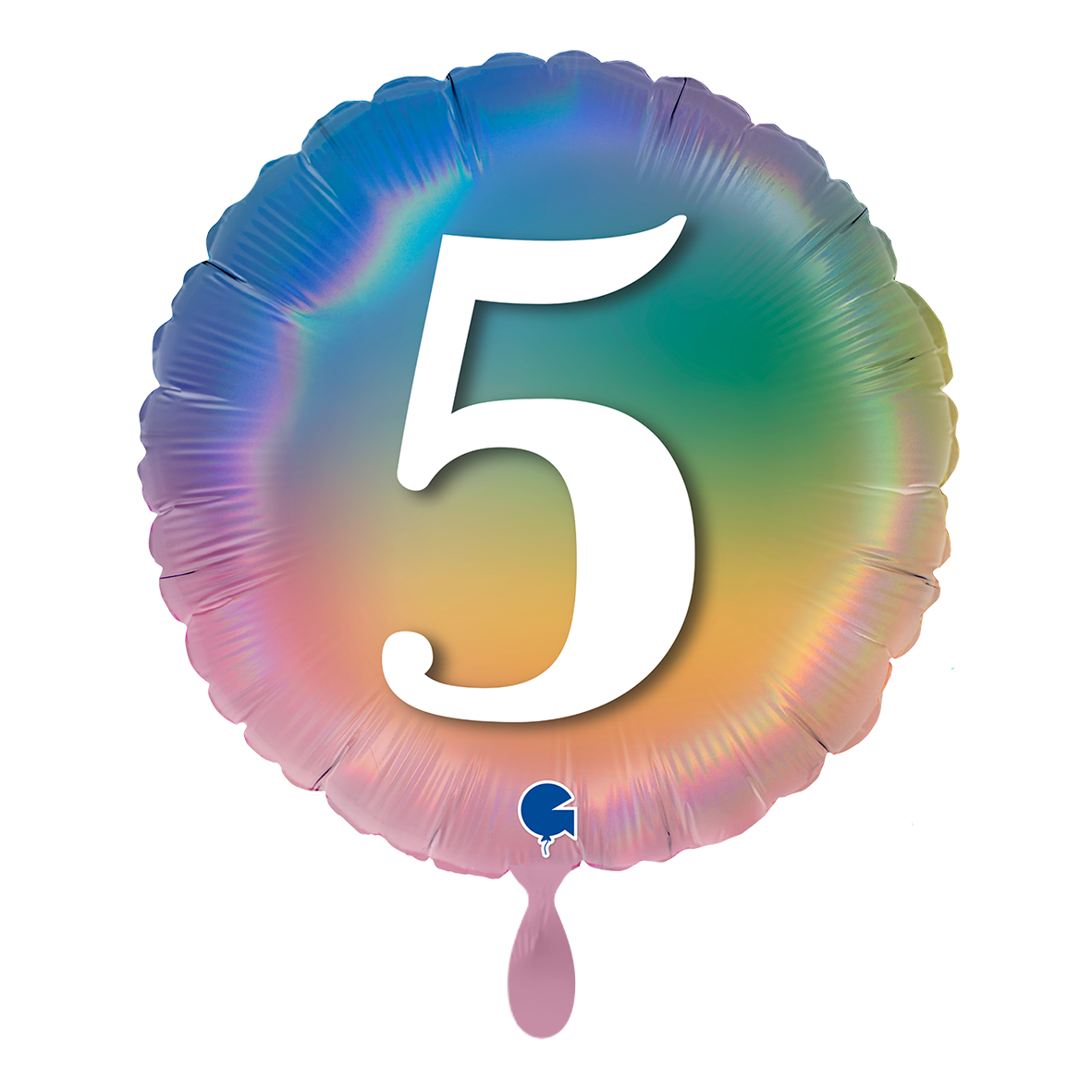 1 Ballon - Heureux 5 Arc-en-ciel coloré