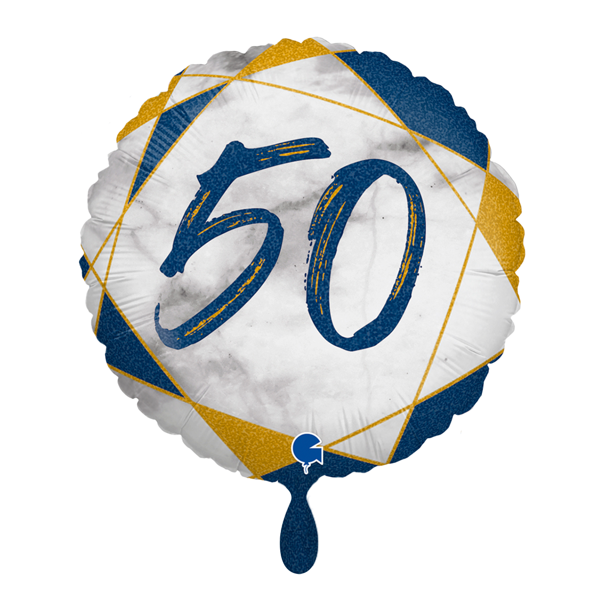 1 Ballon - Marble Mate 50 Blauw
