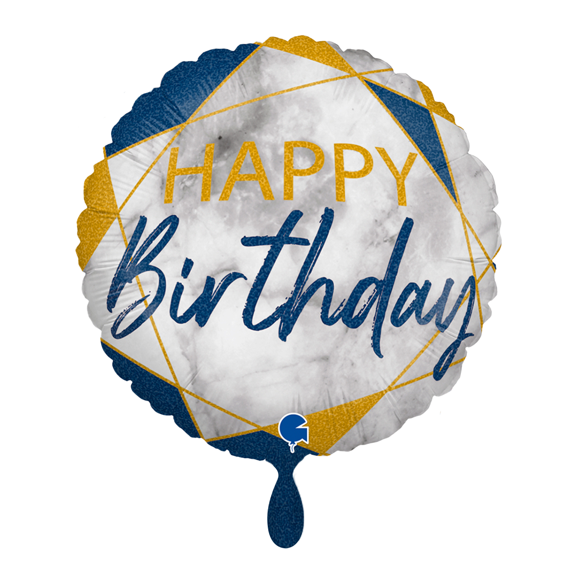 1 Ballon - Marmer Mate HB Blauw