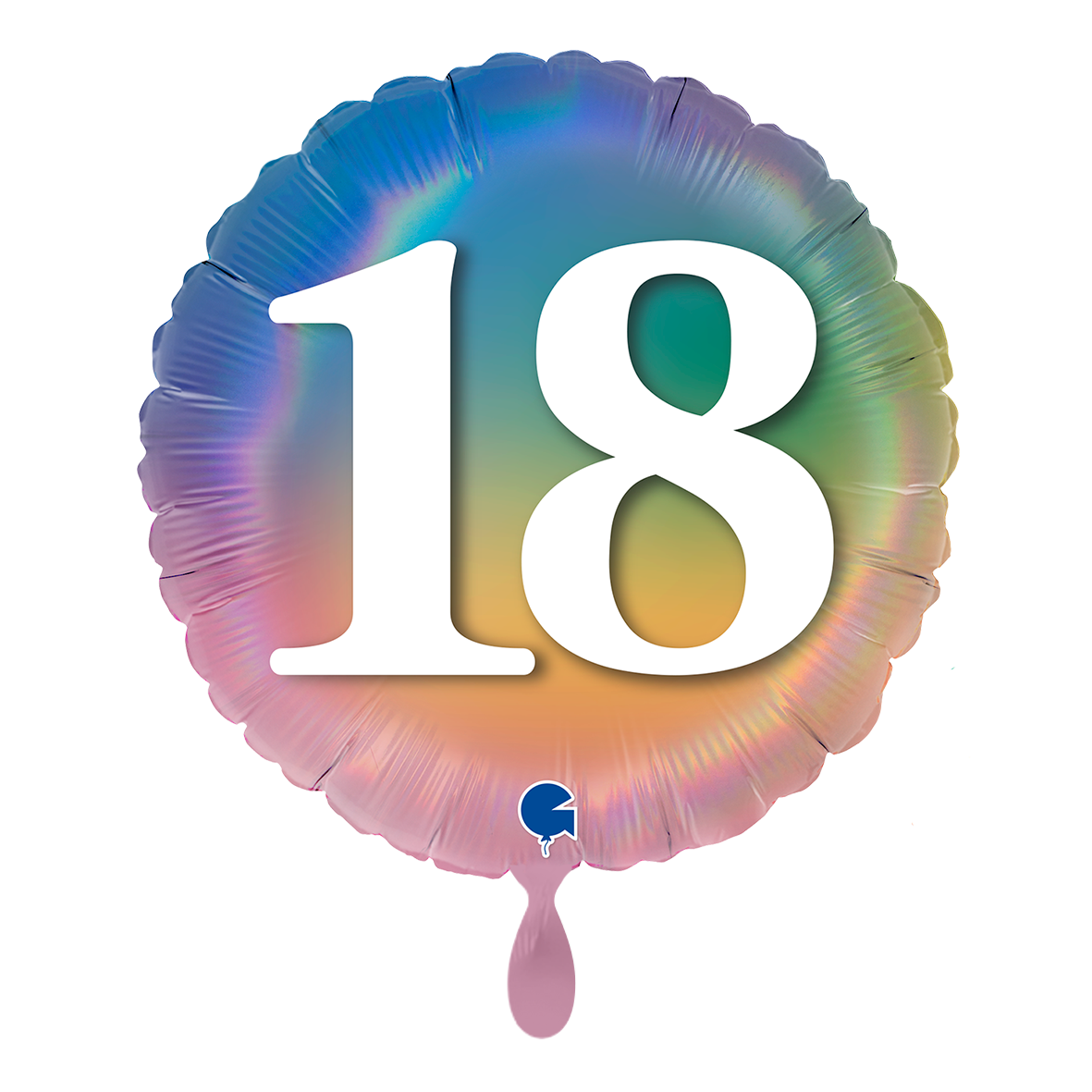 1 Ballon - Joyeux 18 Ans Arc-en-ciel Coloré