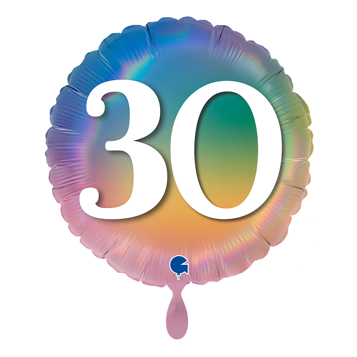 1 Ballon - Happy 30 Kleurrijke Regenboog