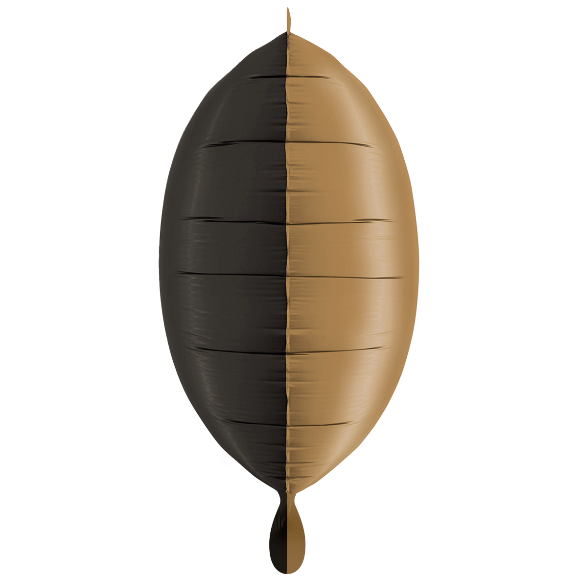 1 Ballon - Déco-Bicolore Carrés - Satin Fumé Noir & Platine Champagne