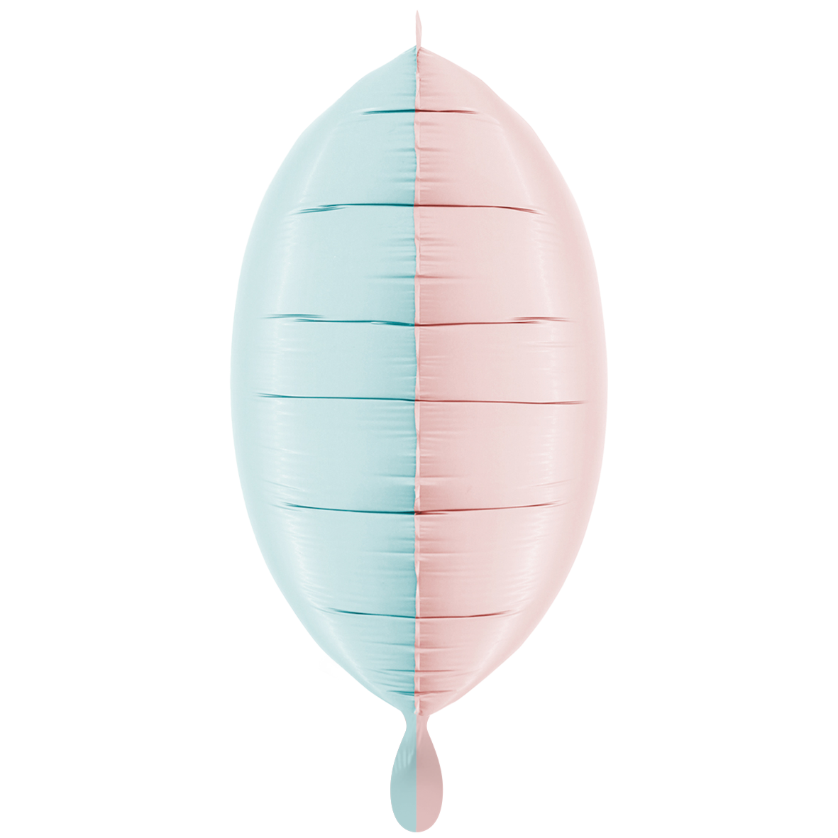1 Ballon - Deco-Bicolor Squares - Satijn Pastel Blauw & Pastel Roze