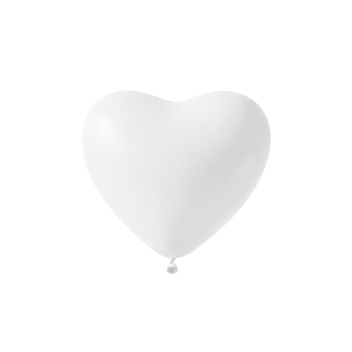 50 ballons en forme de cœur - Ø 13 cm - Blanc