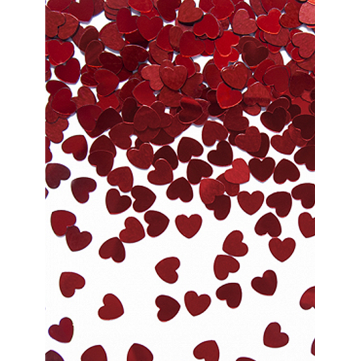 Confettis métallisés 30g - Cœurs rouges - 5mm