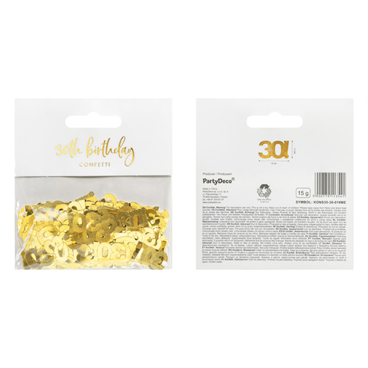 15 g de confettis métalliques - 30 Or