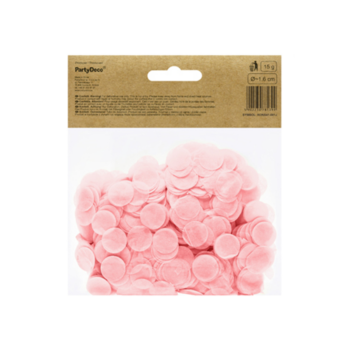 15g Papieren confetti - Roze