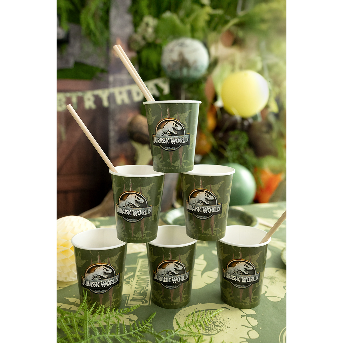 6 gobelets en carton - Jurassic World