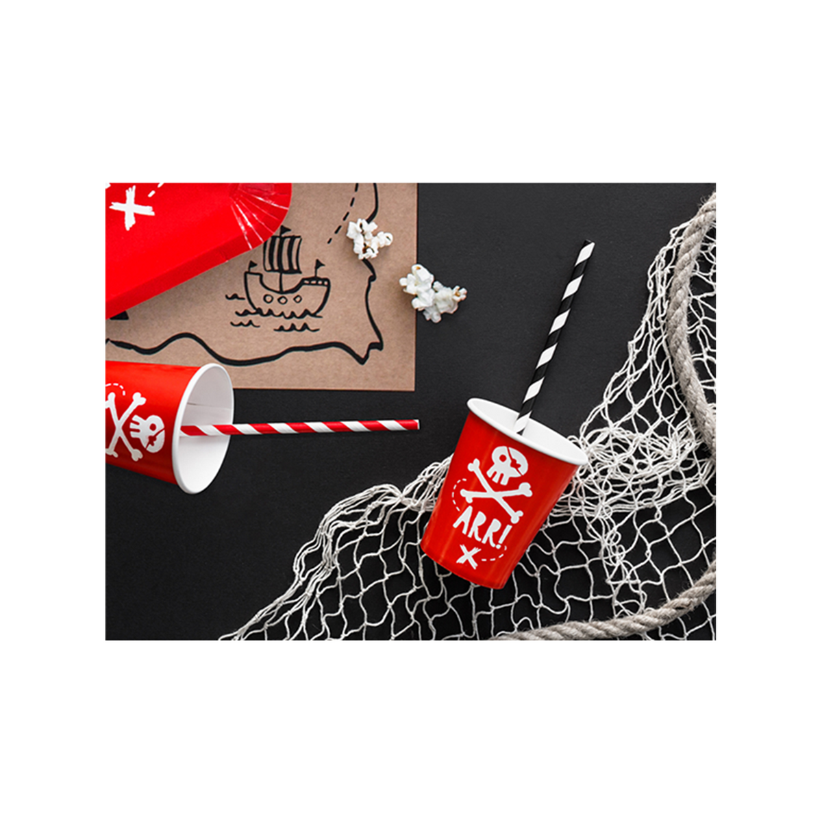 6 Gobelets en carton Trend - 220ml - Pirates Party