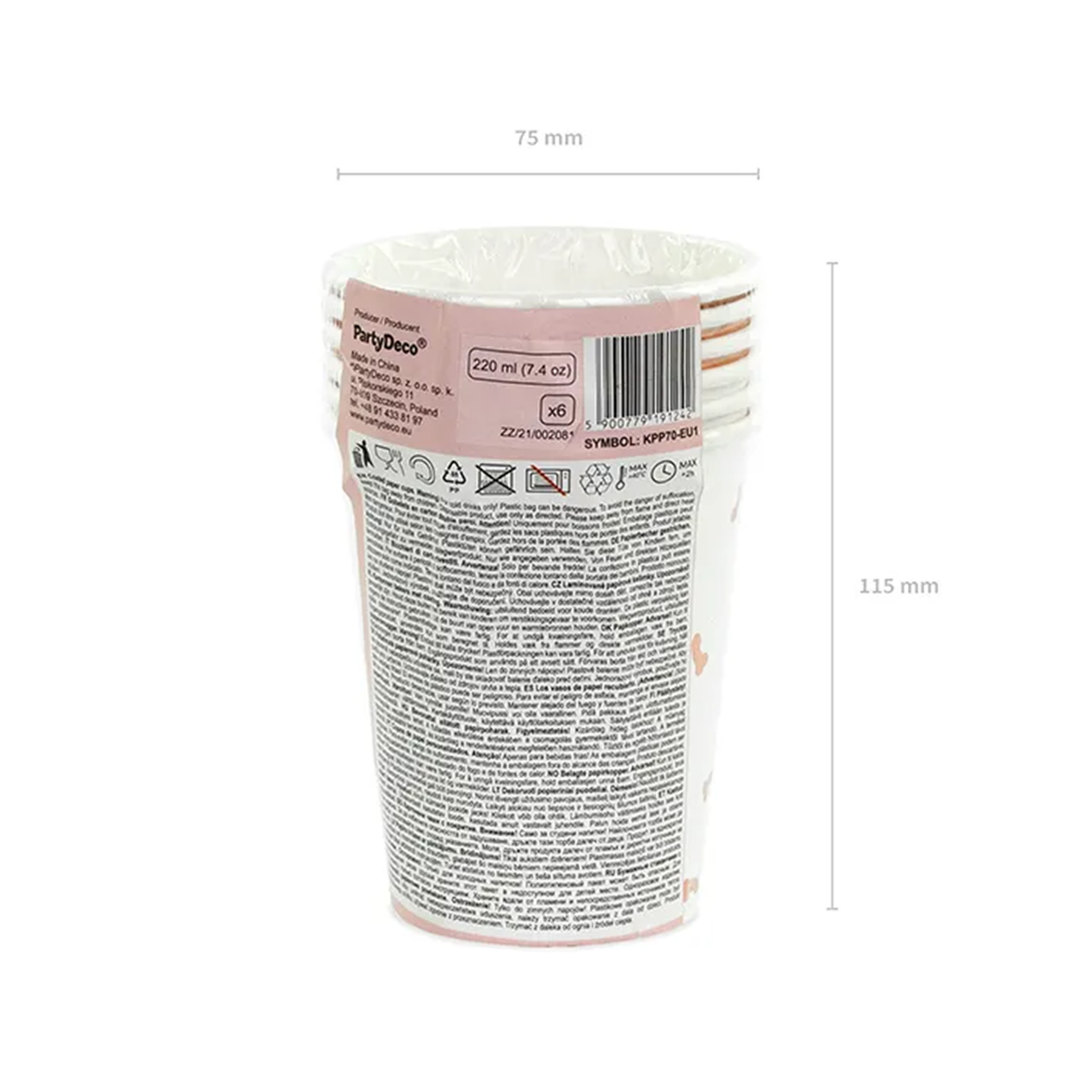 6 gobelets en carton - 220ml - Same penis forever - Mix