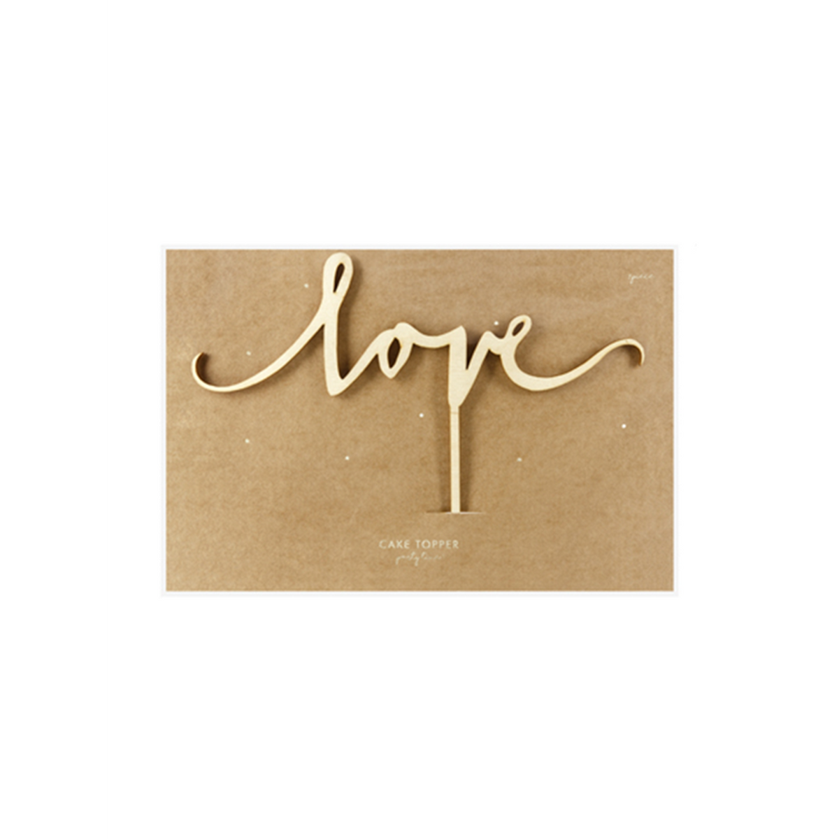 1 Cake Topper - Bois - Love