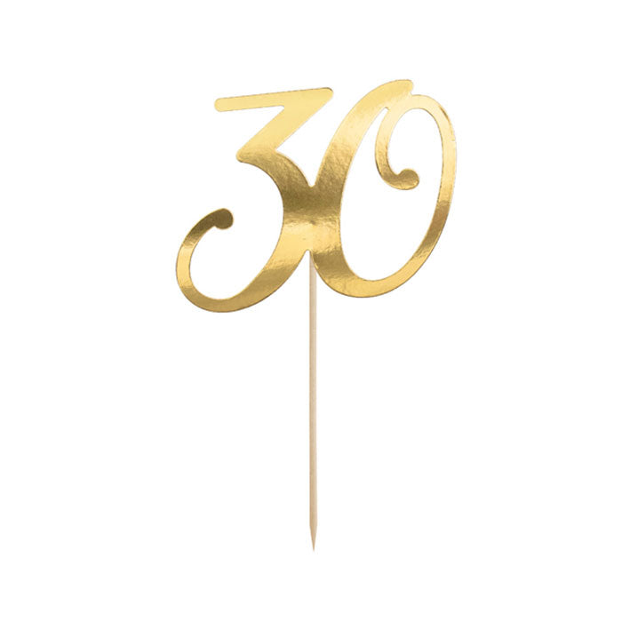 1 taarttopper - 30 - goud