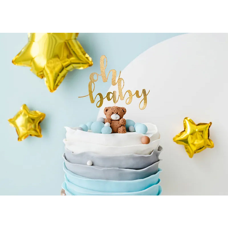 1 Taarttopper - Oh baby - Goud