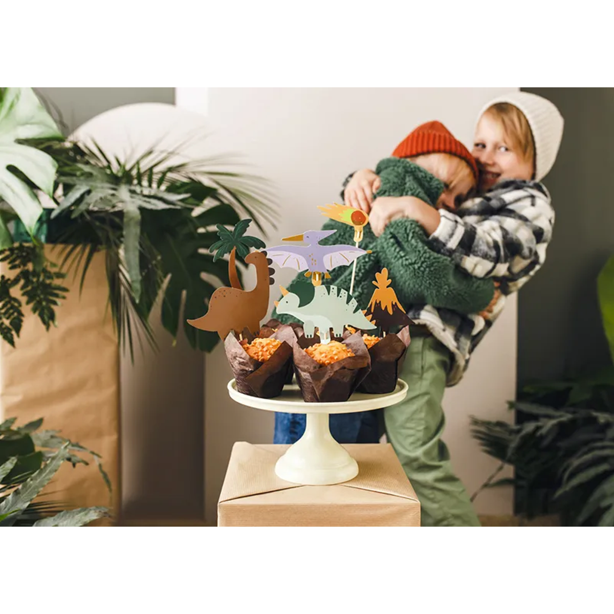 6 Cake Toppers - Dinosaures