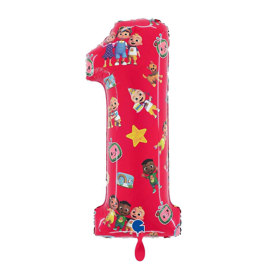 1 Ballon XL - CoComelon - Cijfer Één